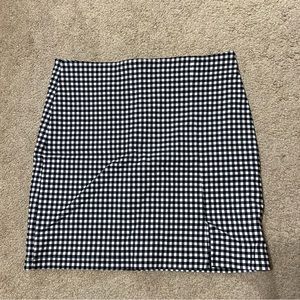 Gingham print skirt